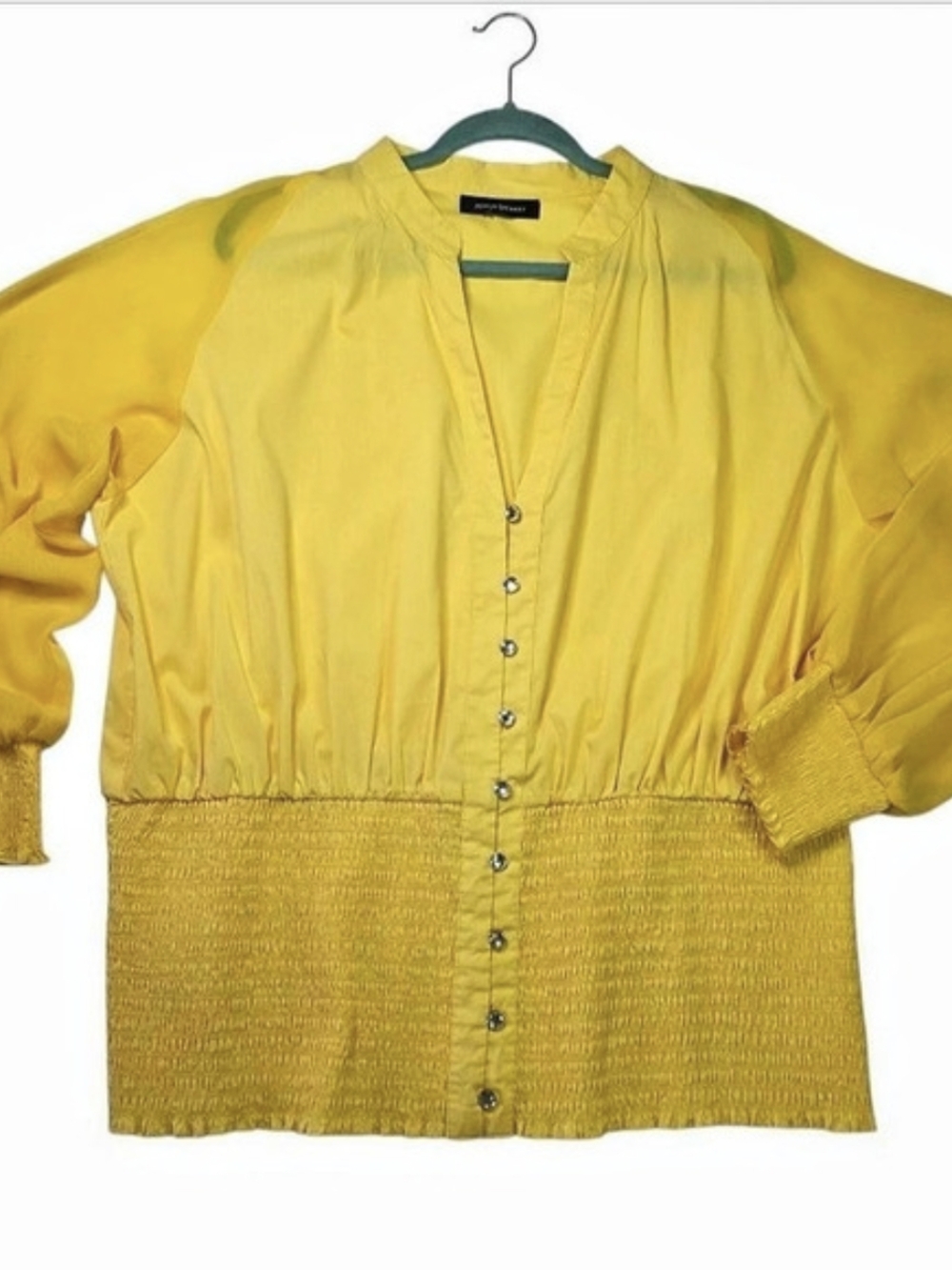 Ashley Stewart Yellow Button-Front Blouse Like New
Size 2XL